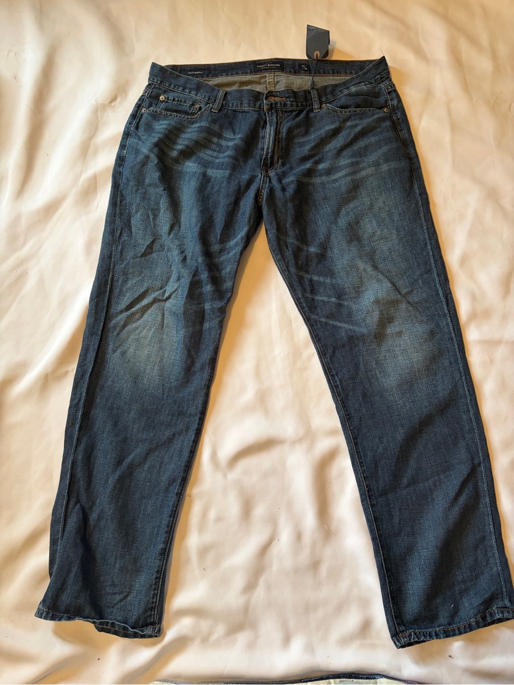 Lucky Brand Men’s Dark Blue Straight Jeans